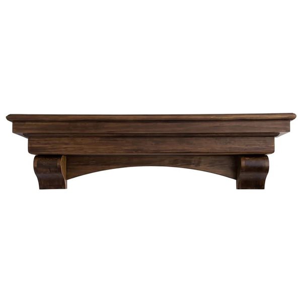 Dogberry Collections Ornate Traditional Fireplace Mantel 60 x 14.75 x 8-in - Dark Chocolate