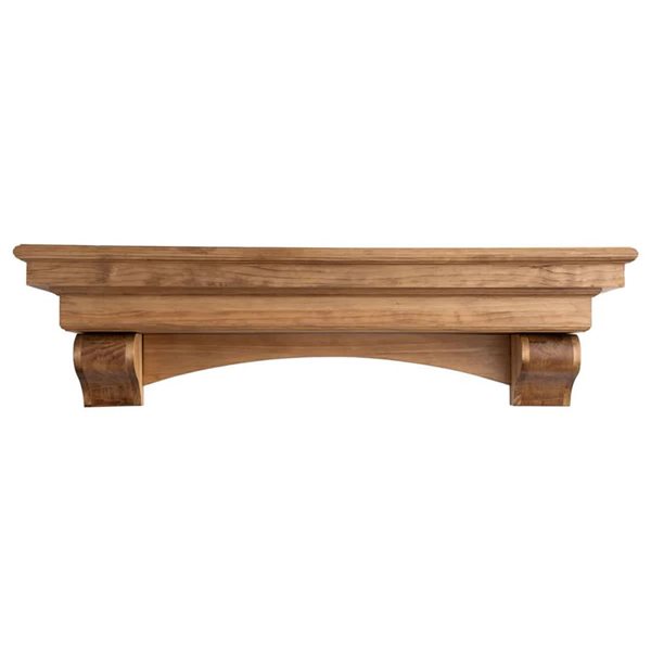 Dogberry Collections Ornate Traditional Fireplace Mantel 48 x 14.75 x 8-in - Aged Oak