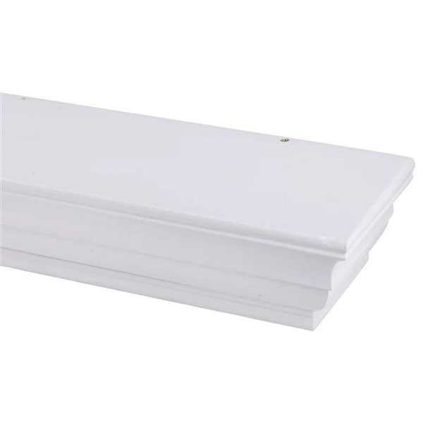 Dogberry Sleek Traditional Fireplace Mantel 48-in - White