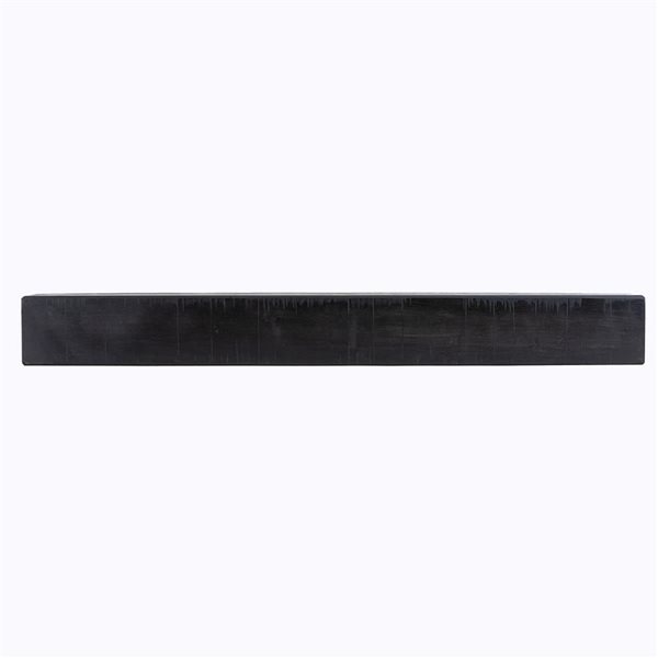 Dogberry Collections 36 W x 9 D x 5.5-in H Midnight Black Wood Rustic Mantel Shelf