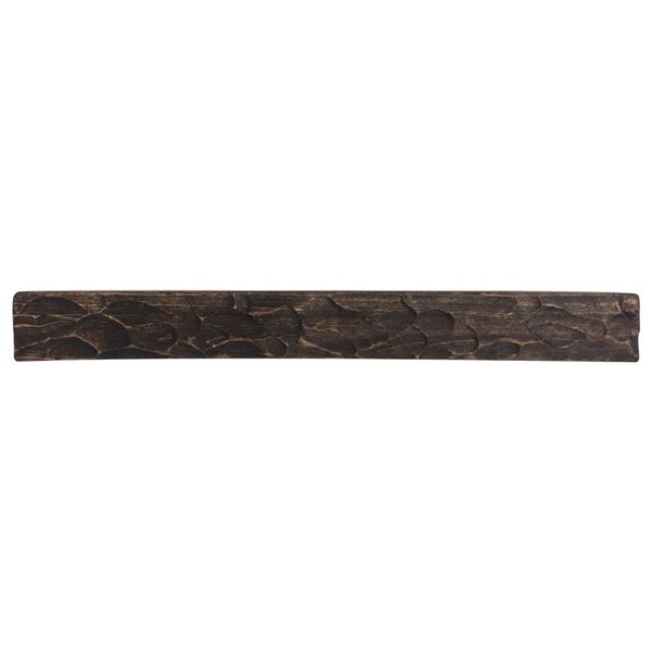 Dogberry Collections 60 W x 9 D x 5.5-in H Dark Chocolat Rough Hewn Wood Traditional Mantel Shelf