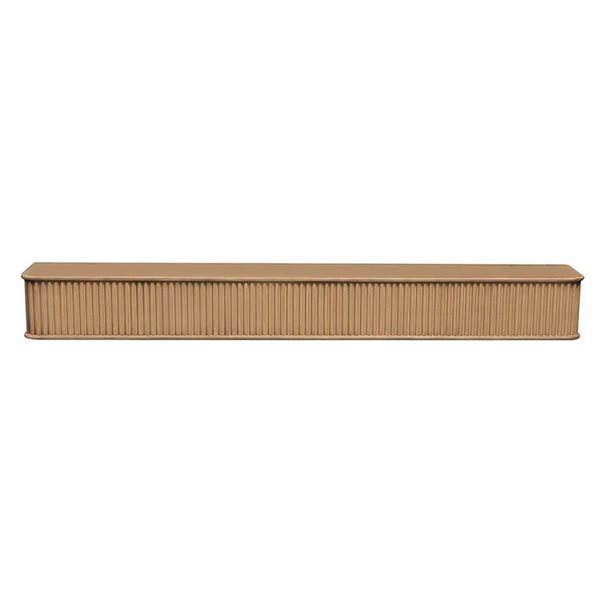 Dogberry Collections 48 W x 6.25 D x 5.5-in H Chestnut Fluted Wood Rustic Mantel Shelf
