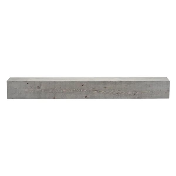 Dogberry Collections 48 W x 7.25 D x 5.5-in H Ash Grey Wood Barn Beam Mantel