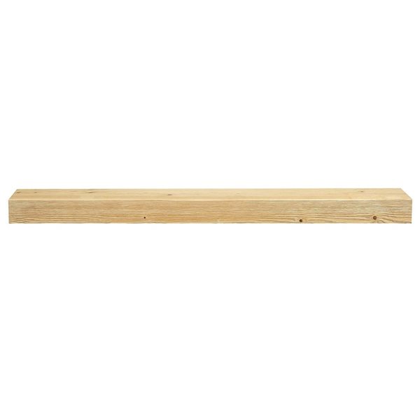 Dogberry Collections 48 W x 7 D x 3-in H Natural Finish Textured Floating Rustic Timber Shelf