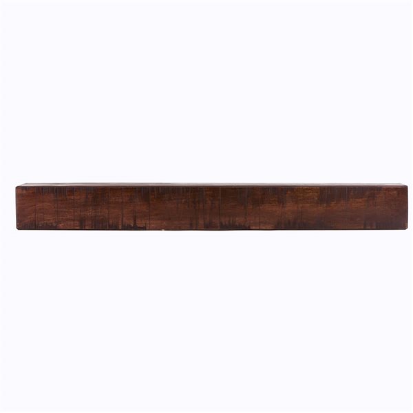 Dogberry Collections 48 W x 6.25 D x 5.5-in H Mahogany Wood Rustic Mantel Shelf