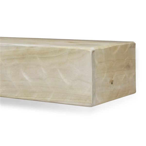 Dogberry Collections 48 W x 9 D x 5.5-in H Unfinished Rough Hewn Wood Traditional Mantel Shelf