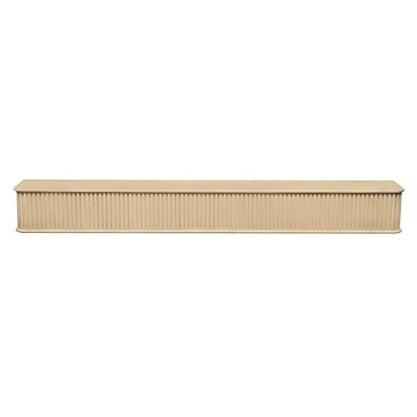 Dogberry Collections 48 W x 6.25 D x 5.5-in H Chestnut Fluted Wood Rustic Mantel Shelf