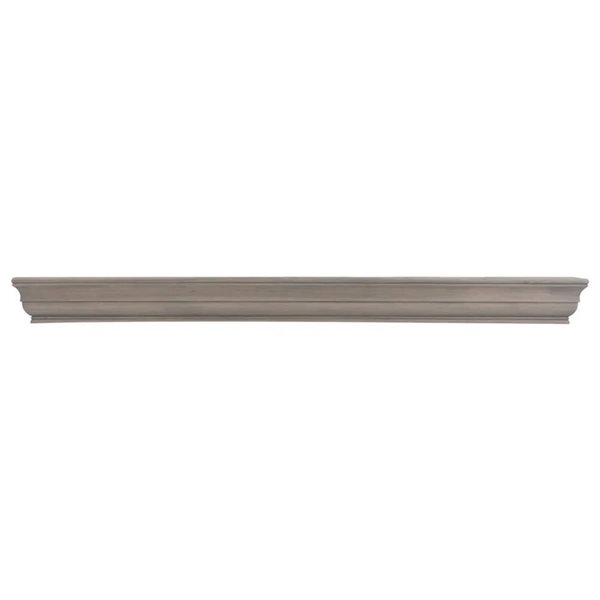 Dogberry Collections 60 W x 8 D x 5-in H Ash Grey Wood Traditional Shaker-Style Mantel Shelf