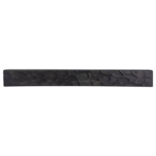 Dogberry Collections 48 W x 9 D x 5.5-in H Midnight Black Rough Hewn Wood Traditional Mantel Shelf