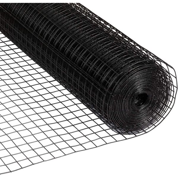 Fencer Wire 2-ft x 100-ft 16-Gauge Black PVC-Coated Steel Welded Wire Fence