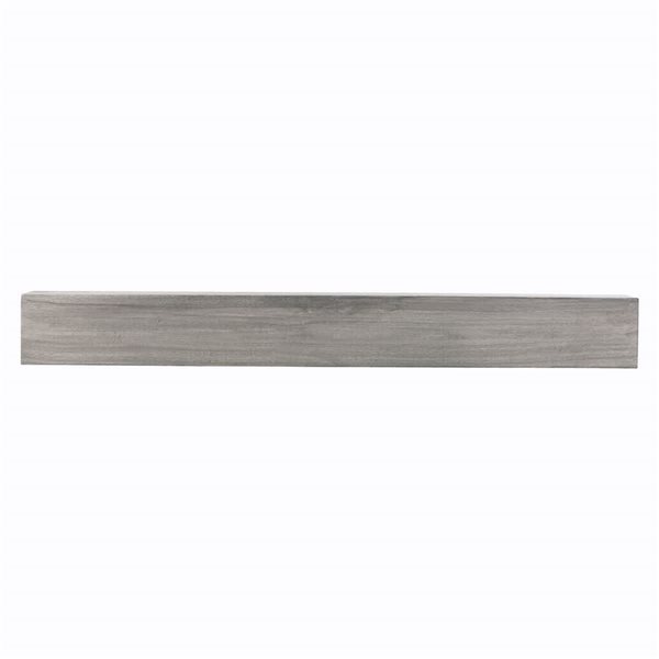 Dogberry Collections Collections Farmhouse 60 x 9 x 5.5-in Poplar Wood Mantel Shelf - Gray Ash