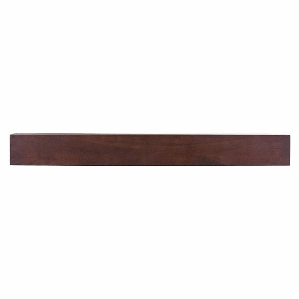 Dogberry Collections Farmhouse 72 x 9 x 5.5-in Poplar Wood Mantel Shelf - Mahogany