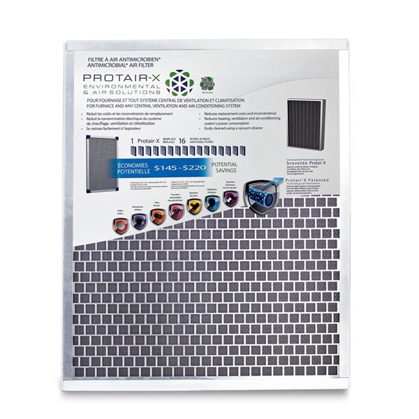 Mike Holmes DISTINCTAIR 16x20x1 Long Lasting Washable, Antibacterial Filter, Captures + Eliminates Bacteria