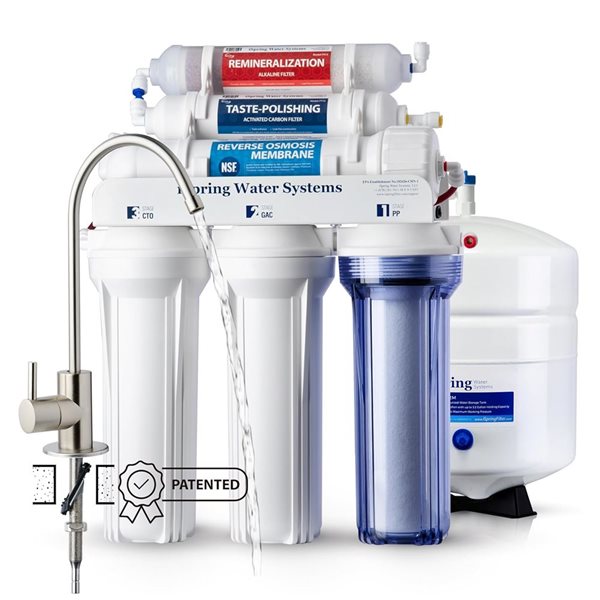 iSpring RCC Series NSF RO System 6-Stage Alkaline Remineralization Under Sink Easy Install Faucet