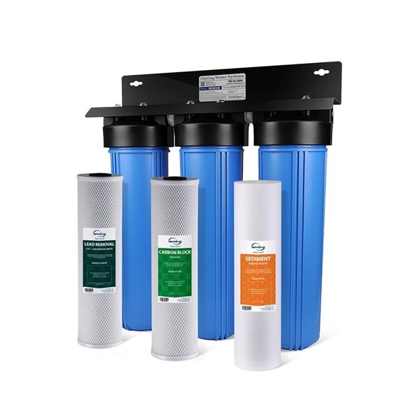 iSpring WGB Series Whole House SGS-Tested Water Filter Removing 99% Lead Sediment and Chlorine
