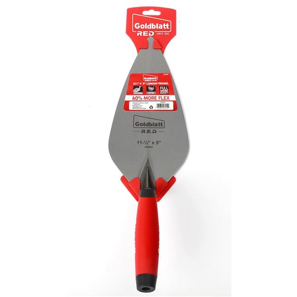 Goldblatt 11-1/2 x 5-in Pro One-Piece London Brick Trowel with Soft Grip Handle