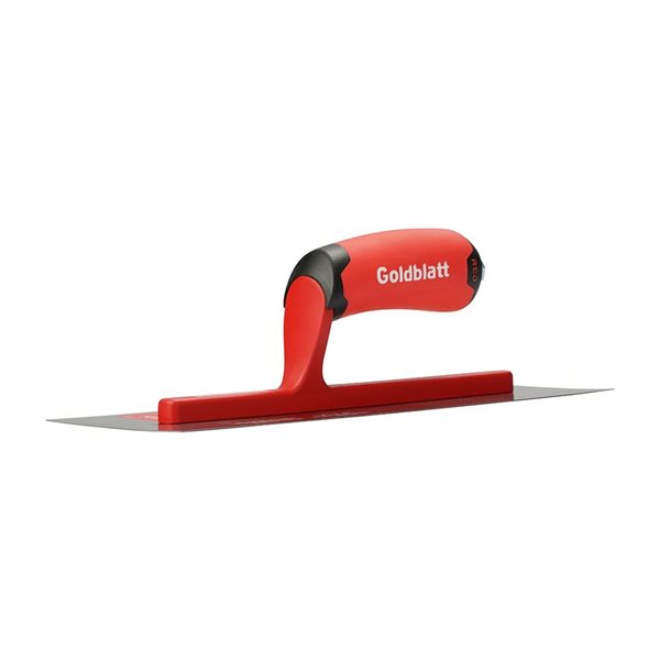 Goldblatt 12 x 4-in Pro Stainless Steel Finish Trowel with Soft Grip Handle