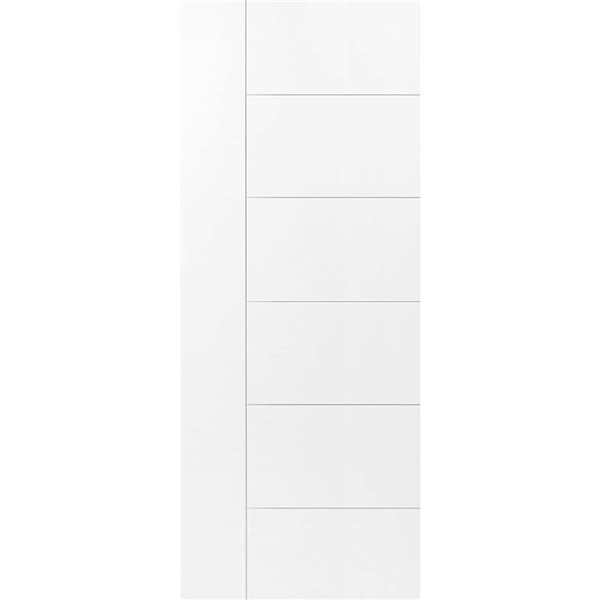 Garson Berkway Grooved Solid Core Slab Door 32 x 80 x 1 3/4-in - Primed - White