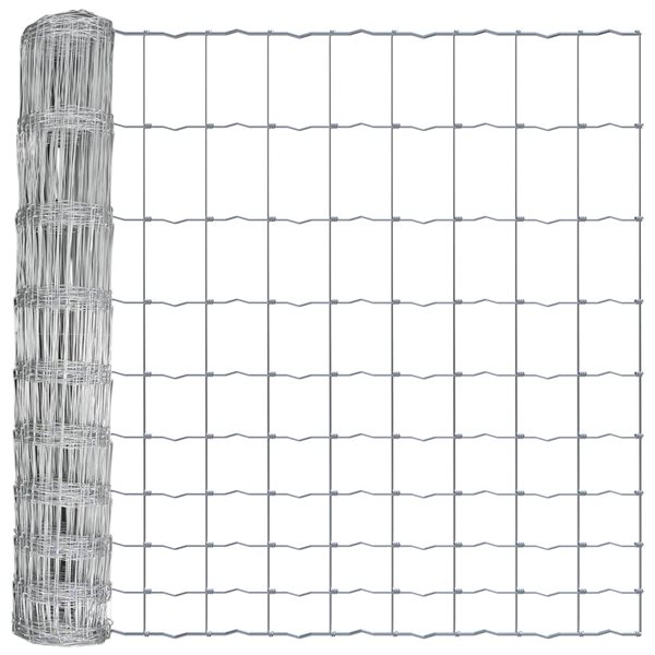 Fencer Wire Graduated Mesh Galvanized Steel Knotted Farm Fence - 12.5/10 Gauge - 5 x 100-ft