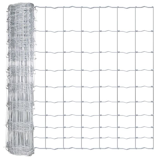 Fencer Wire Graduated Mesh Galvanized Steel Knotted Farm Fence - 15/13.5 Gauge - 4 x 100-ft