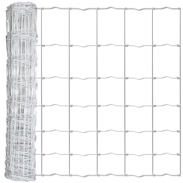 Fencer Wire Graduated Mesh Galvanized Steel Knotted Farm Fence - 12.5/10 Gauge - 3 x 100-ft