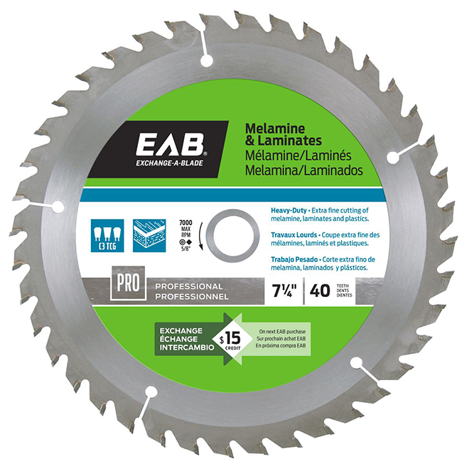 EAB Carbide Saw Blade - 40 Teeth - Single Direction - 5/8-in Arbor dia
