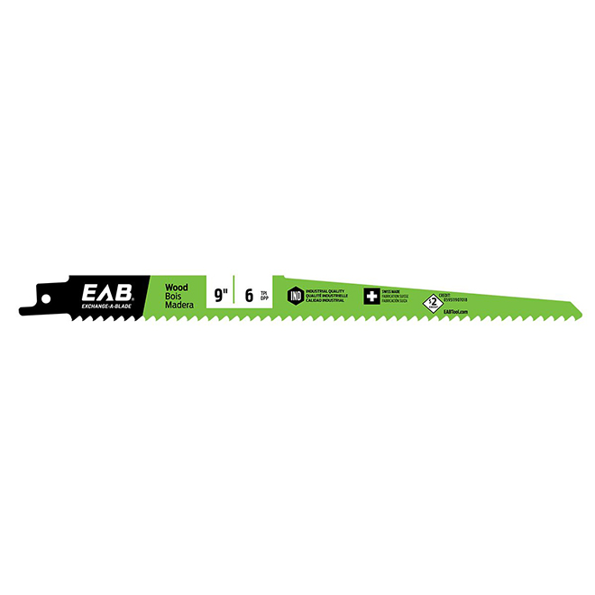 EAB Reciprocating Saw Blades - Industrial - 9-in L - 6 TPI - Bi-Metal - 1 Per Pack