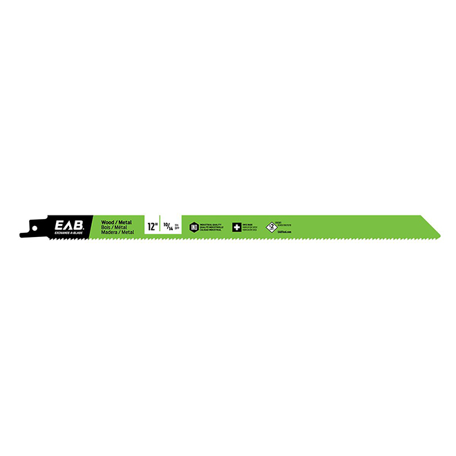 EAB Rough Cut Reciprocating Saw Blade - 12-in L - 10/14 TPI - High Speed Steel