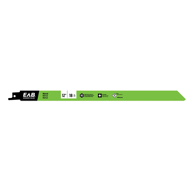 EAB Bi-Metal Reciprocating Saw Blade - Recycle Program - 12-in L with 18 TPI