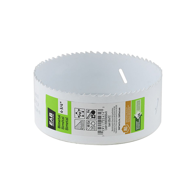 EAB Recyclable and Exchangeable Industrial M3 Hole Saw - 4 3/4-in Dia - 1 5/8-in Cutting Depth - Bi-Metal - Non-Arboured