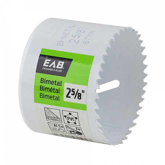 EAB Hole Saw - 2 5/8-in Dia - M3 Bi-metal - 1 5/8-in Cutting Depth