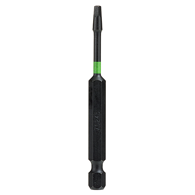 EAB Torsion Impact Square Screwdriver Bit - Recyclable S2 Spring Steel - 1/4-in Hex Shank - #1 3-in