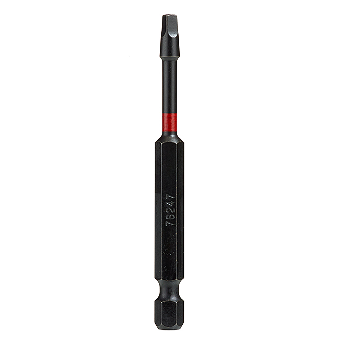 EAB Industrial Torsion Impact Square Screwdriver Bit - Recyclable S2 Spring Steel - 1/4-in Hex Shank - #2 3-in