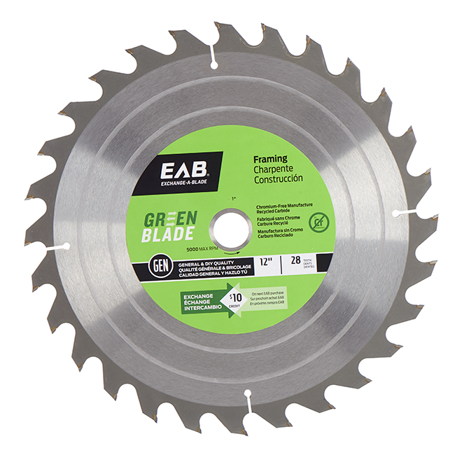 EAB Cross Cutting Saw Blade - Circular Shape - Carbide - Plywood Utilization - 28 Teeth