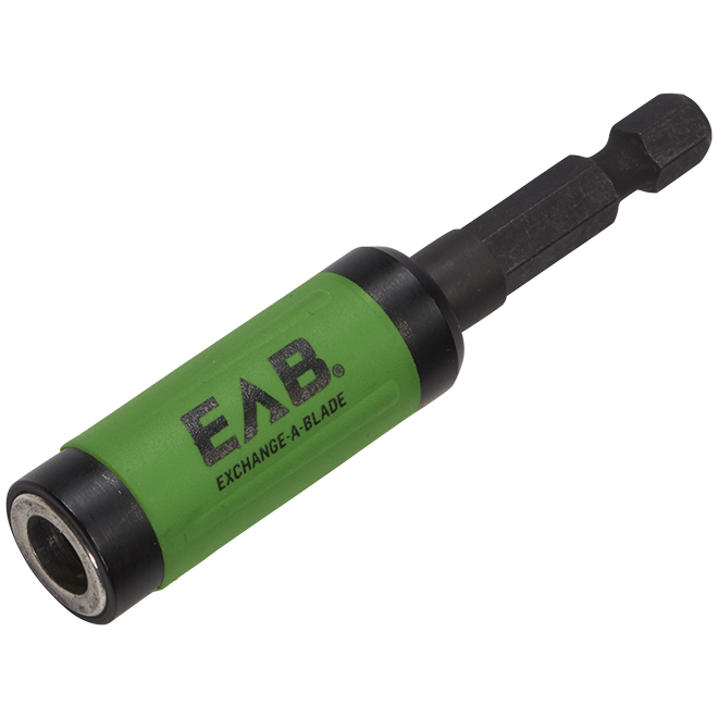 EAB Magnetic Screwdriver Bit Holder - Alloy Steel - Black and Green - 1/4-in Shank