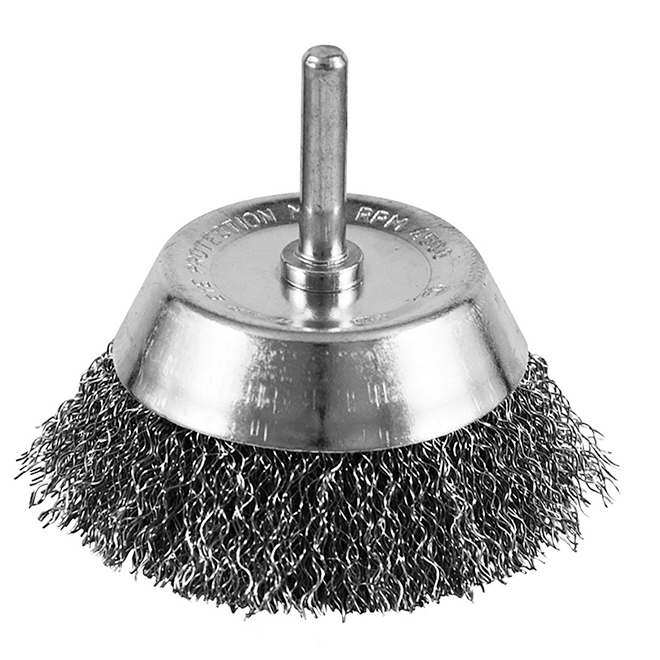 EAB Wire Cup Brush - Carbon Steel - Crimped - 1 Per Pack - 3-in Dia