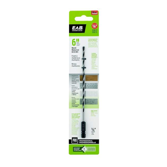 EAB Multi-Material Drill Bit Professional 1/8 x 6-in
