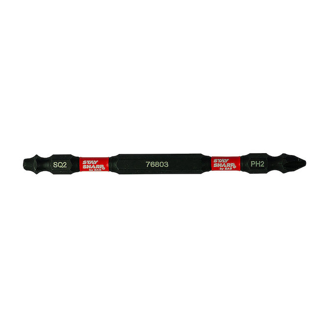 DUO BIT Stay Sharp Screwdriver Bit Double End Square and Phillips - 4-in