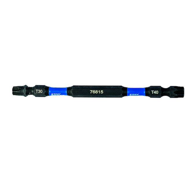 DUO BIT Stay Sharp Screwdriver Bit with Torx Double End #30 and #40 - 4-in