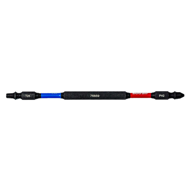DUO BIT Stay Sharp Screwdriver Bit with Double End Torx #25 and Phillips #2 - 6-in