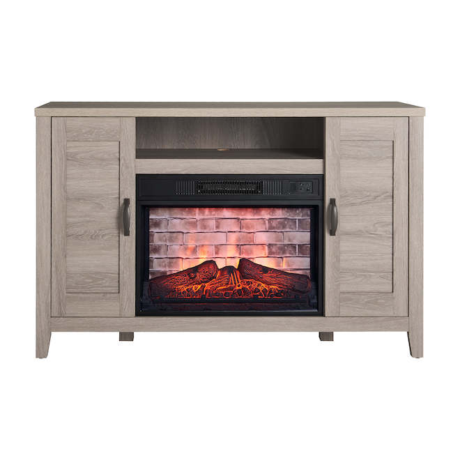 Landon & Co. 48-in Electric Fireplace/Media Unit for 50-in TV - Light Grey