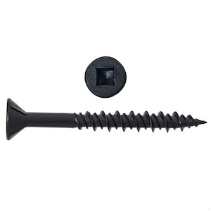 #8 x 1-1/2" Flat Head Square Drive Phosphate High Performance Floor Screws - 500/Pack
