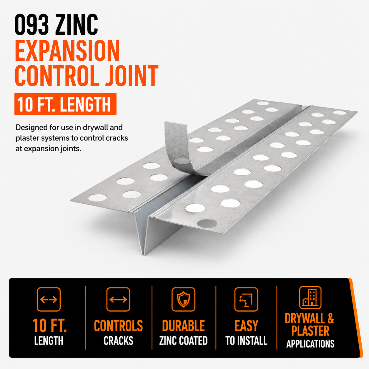 10 ft. 093 Zinc Expansion Control Joint
