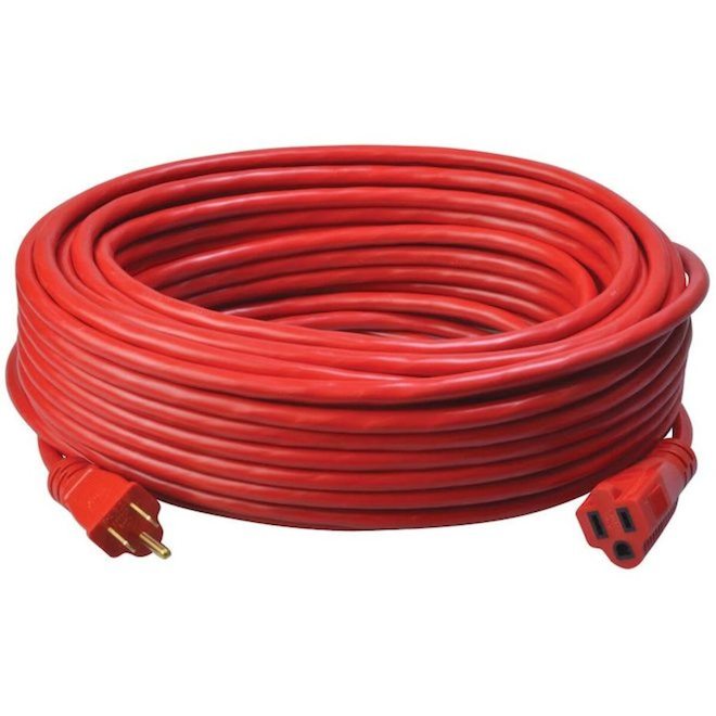Woods Electric Extension Cord - Red - 15-m