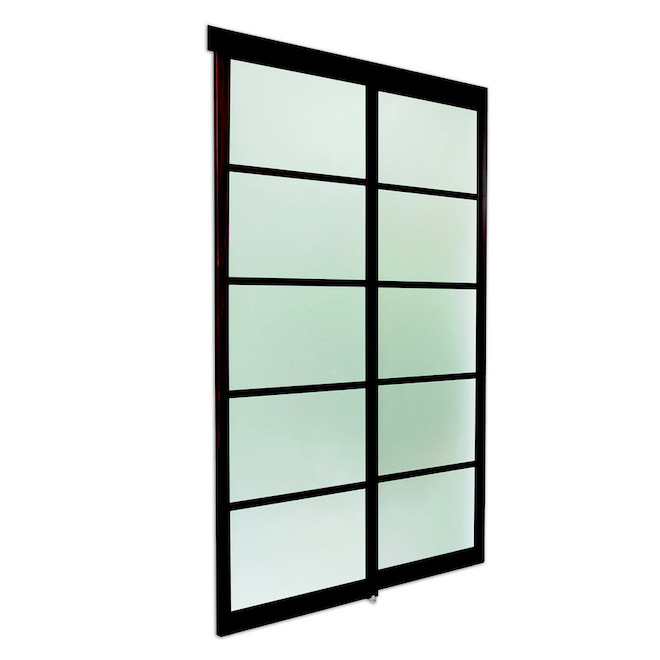 Concept SGA Hollow Core 5-Panel Square Sliding Closet Interior Door 48-in x 80-in