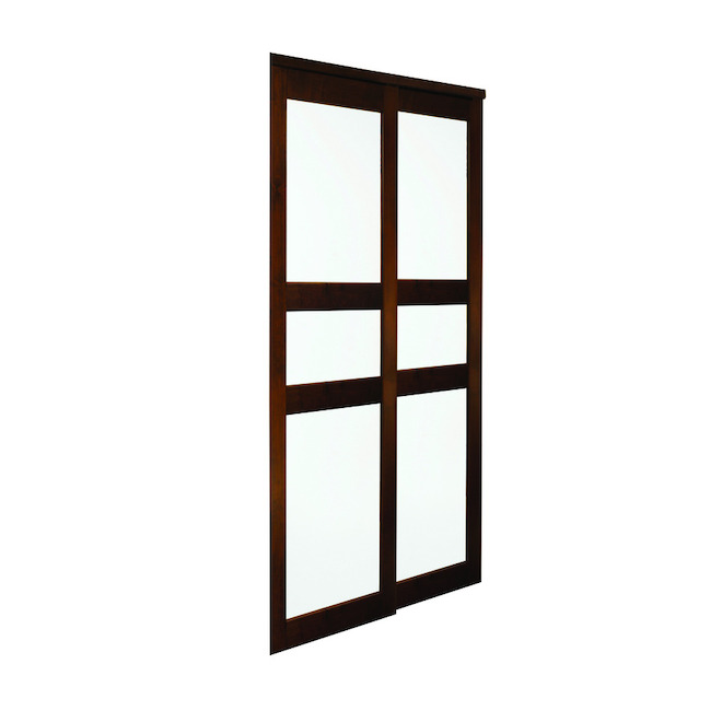 Concept SGA Espresso 72 x 80-in 3-Panel Sliding Closet Door