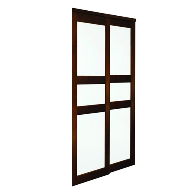 Concept SGA Espresso 48 x 80-in 3-Panel Sliding Closet Door