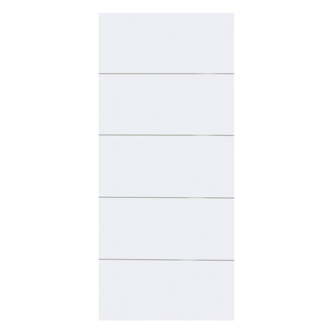 Concept SGA 32-in x 80-in White Murage Interior PVC Slab Door