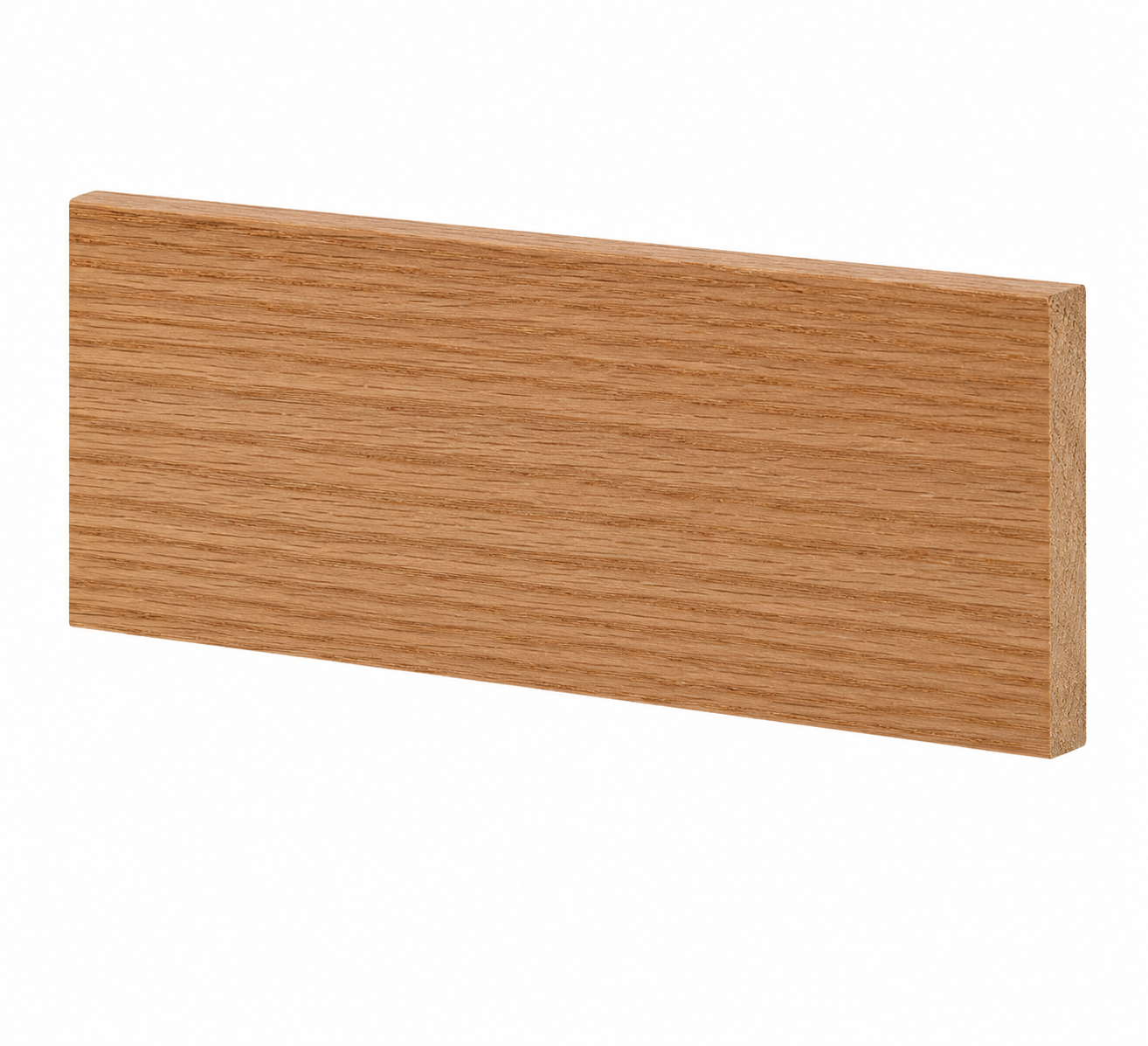 Dried Red Oak Flat Stock - Natural Finish - Square Edge - 1-in T x 2-in W