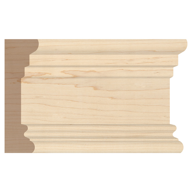 Alexandria Architrave Moulding - Natural Maple - Stainable - 1 1/8-in T x 3 3/4-in H